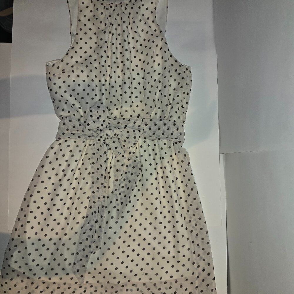 Sweet Pea stylish polka-dot sleeveless dress